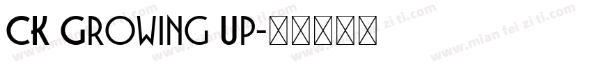 CK Growing Up字体转换